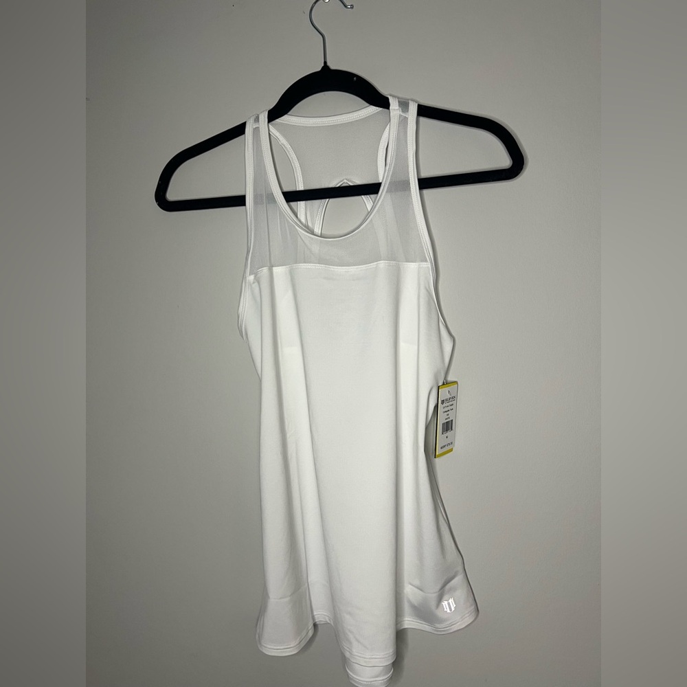 EleVen by Venus Williams Sleek White Mesh Tank Top – Size M (NWT)